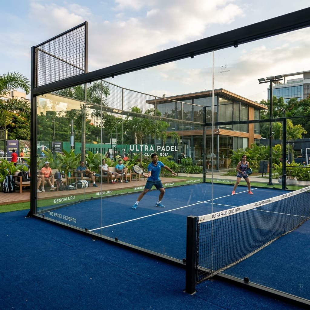 Paddle court glass enclosure